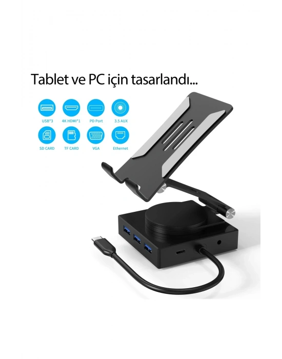 Newface Dönüştürücü 10in1 Hub 116 - Gri