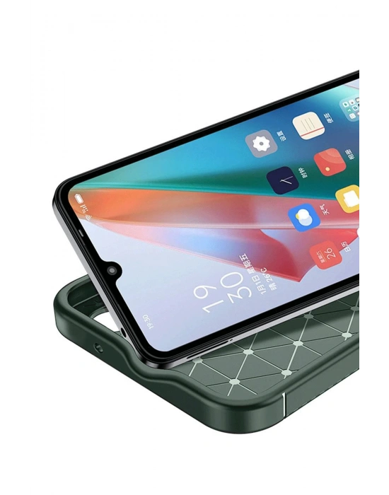 Newface Honor Magic 7 Lite Kılıf Auto Focus Karbon Kapak - Koyu Yeşil