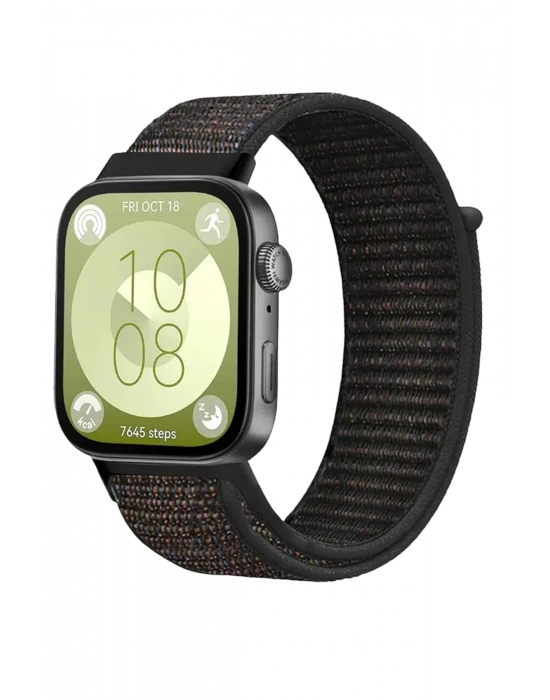 Newface Huawei Fit 4 Hasırlı Cırtcırtlı Kordon - Siyah