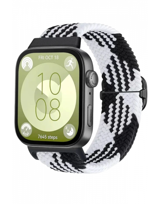 Newface Huawei Fit 4 Star Kordon - Siyah-Beyaz