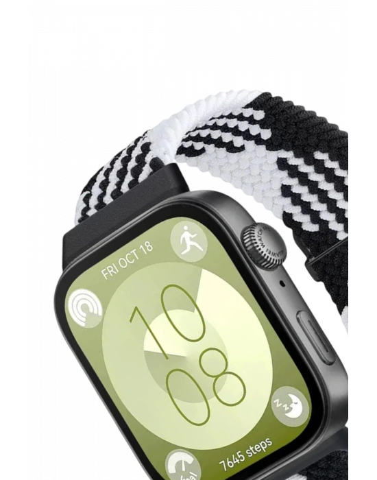 Newface Huawei Fit 4 Star Kordon - Siyah-Beyaz