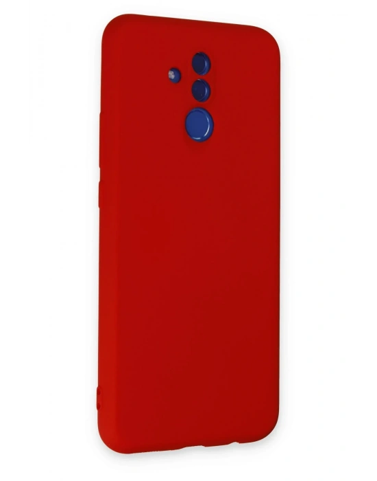 Newface Huawei Mate 20 Lite Kılıf Nano içi Kadife Silikon - Kırmızı