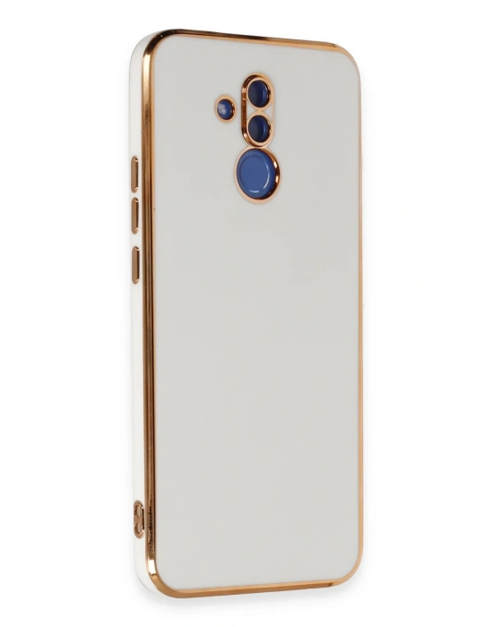 Newface Huawei Mate 20 Lite Kılıf Volet Silikon - Beyaz