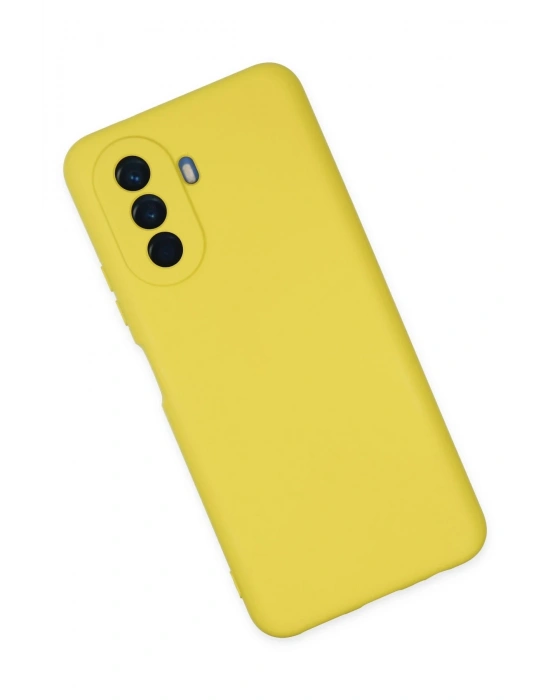 Newface Huawei Nova Y70 Kılıf Nano içi Kadife Silikon - Sarı