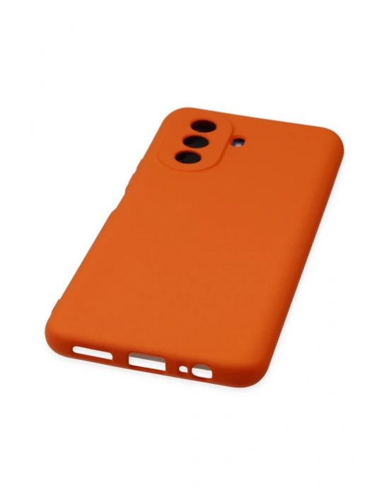 Newface Huawei Nova Y70 Kılıf Nano içi Kadife Silikon - Turuncu