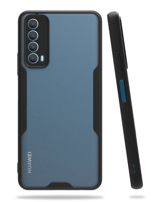 Newface Huawei P Smart 2021 Kılıf Platin Silikon - Siyah