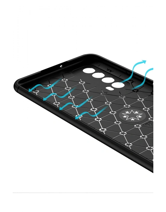 Newface Huawei P Smart 2021 Kılıf Range Yüzüklü Silikon - Siyah-Gold