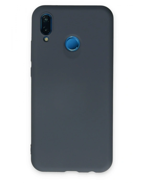 Newface Huawei P20 Lite Kılıf Nano içi Kadife Silikon - Gri
