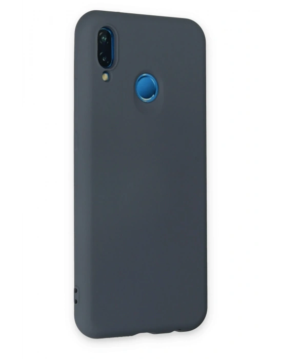 Newface Huawei P20 Lite Kılıf Nano içi Kadife Silikon - Gri