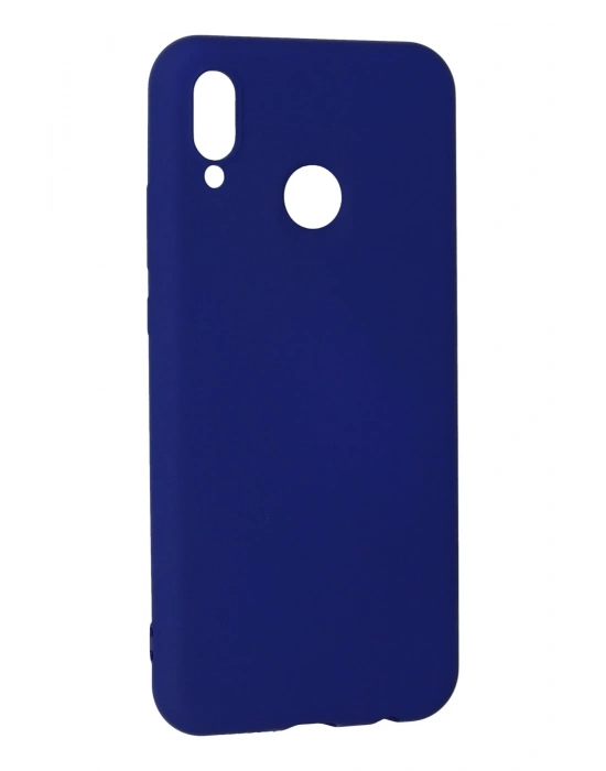 Newface Huawei P20 Lite Kılıf Nano içi Kadife Silikon - Koyu Mavi