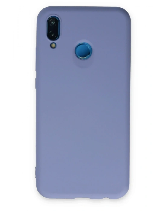 Newface Huawei P20 Lite Kılıf Nano içi Kadife Silikon - Lila