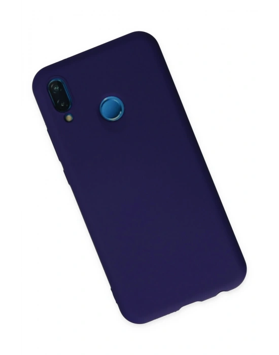 Newface Huawei P20 Lite Kılıf Nano içi Kadife Silikon - Mor