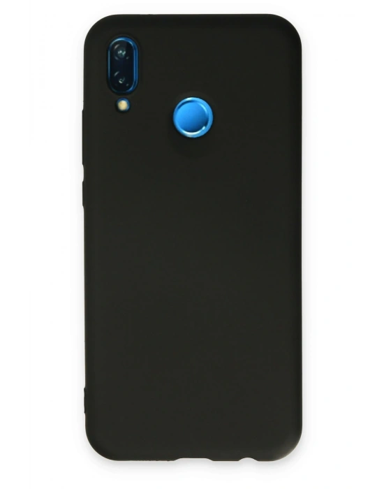 Newface Huawei P20 Lite Kılıf Nano içi Kadife Silikon - Siyah