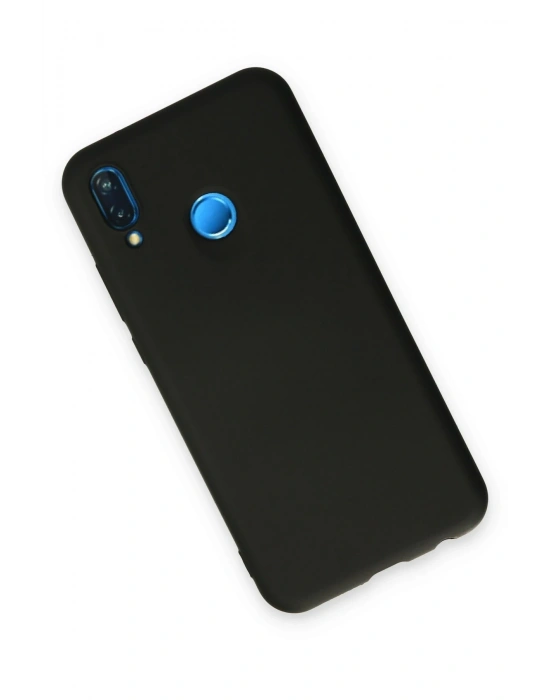 Newface Huawei P20 Lite Kılıf Nano içi Kadife Silikon - Siyah