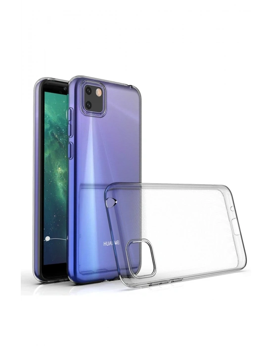Newface Huawei Y5P Kılıf Lüx Şeffaf Silikon - Şeffaf