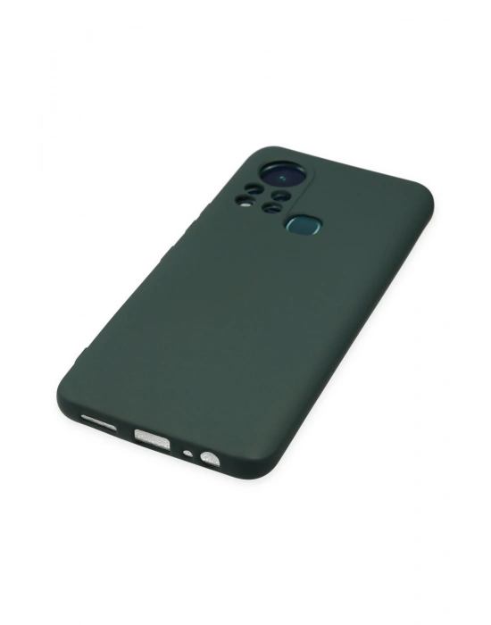 Newface İnfinix Hot 11s Kılıf Nano içi Kadife Silikon - Koyu Yeşil