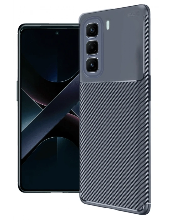 Newface İnfinix Hot 50 Pro Plus 4G Auto Focus Karbon Kapak - Lacivert