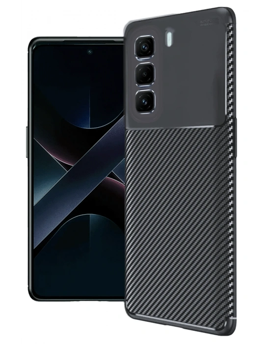 Newface İnfinix Hot 50 Pro Plus 4G Auto Focus Karbon Kapak - Siyah