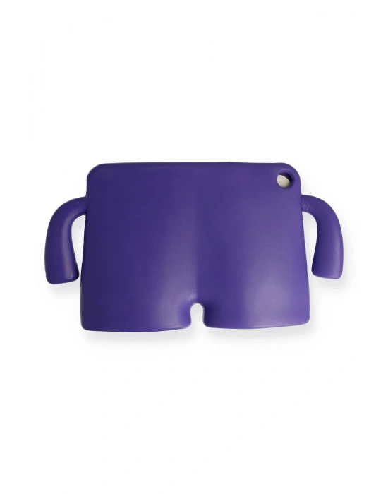 Newface iPad 10.2 (7.nesil) Kılıf Karakter Tablet Silikon - Mor