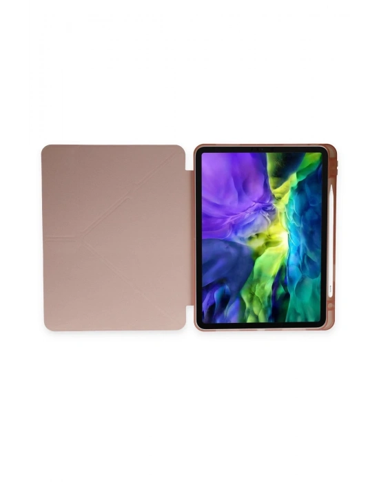 Newface iPad 10.2 (8.nesil) Kılıf Kalemlikli Mars Tablet Kılıfı - Rose Gold