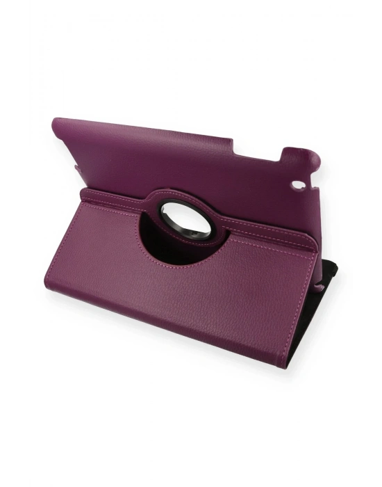 Newface iPad 4 9.7 Kılıf 360 Tablet Deri Kılıf - Mürdüm