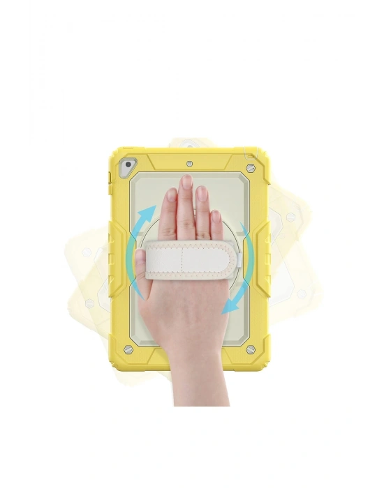 Newface iPad 5 Air 9.7 Kılıf Strap New Tablet Kapak - Sarı