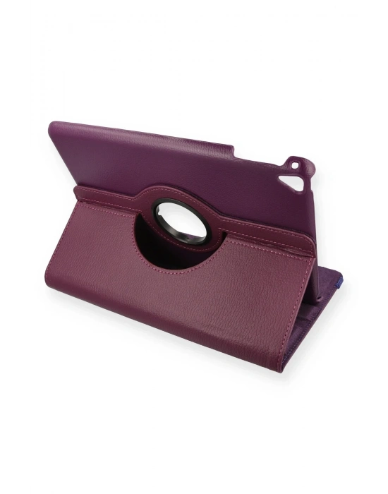 Newface iPad 9.7 (2018) Kılıf 360 Tablet Deri Kılıf - Mürdüm