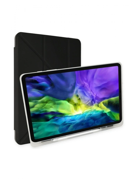 Newface iPad 9.7 (2018) Kılıf Kalemlikli Mars Tablet Kılıfı - Siyah
