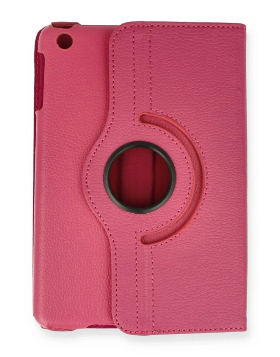 Newface iPad Mini 1 Kılıf 360 Tablet Deri Kılıf - Pembe