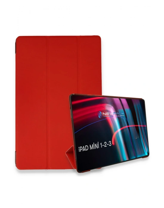 Newface iPad Mini 3 Kılıf Tablet Smart Kılıf - Kırmızı