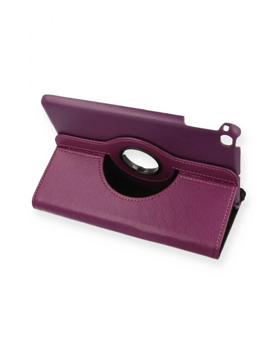 Newface iPad Mini 4 Kılıf 360 Tablet Deri Kılıf - Mürdüm