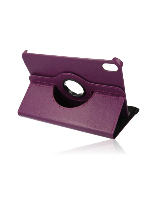 Newface iPad Mini 6 Kılıf 360 Tablet Deri Kılıf - Mürdüm