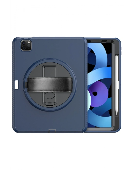 Newface iPad Pro 11 (2018) Kılıf Hand Strap Tablet Kılıfı - Lacivert