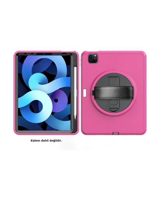 Newface iPad Pro 11 (2018) Kılıf Hand Strap Tablet Kılıfı - Pembe