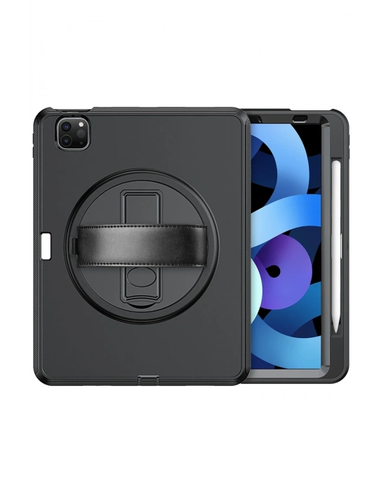 Newface iPad Pro 11 (2018) Kılıf Hand Strap Tablet Kılıfı - Siyah