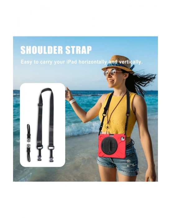 Newface iPad Pro 11 (2020) Kılıf Amazing Tablet Kapak - Kırmızı