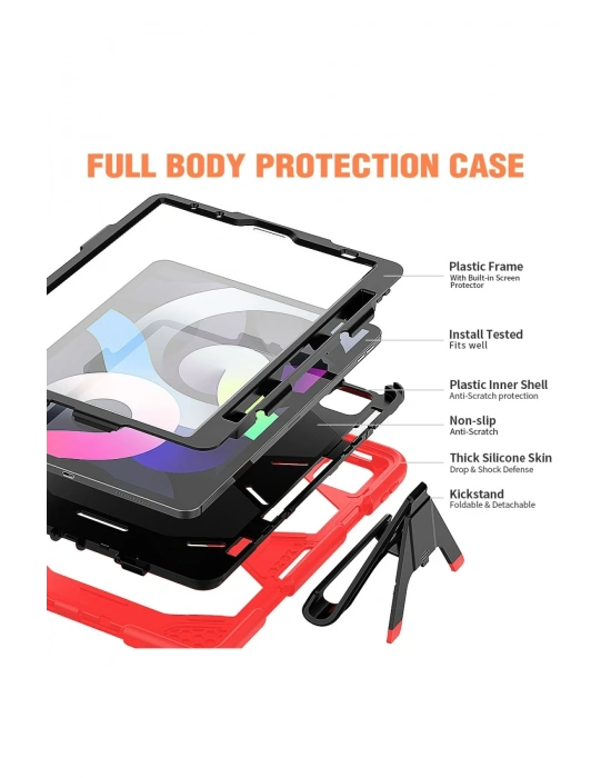 Newface iPad Pro 11 (2020) Kılıf Griffin Tablet Kapak - Kırmızı