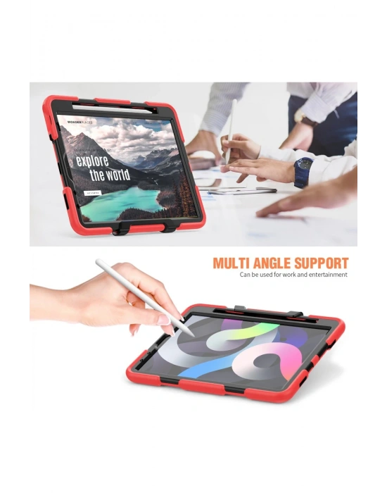 Newface iPad Pro 11 (2020) Kılıf Griffin Tablet Kapak - Kırmızı