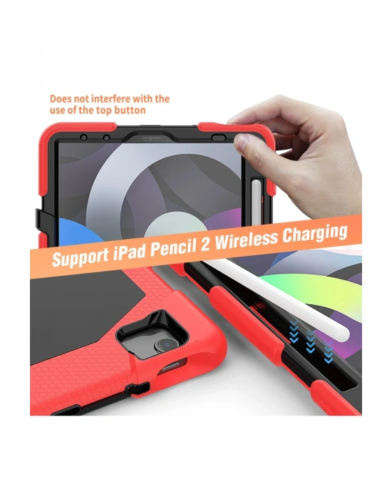 Newface iPad Pro 11 (2020) Kılıf Griffin Tablet Kapak - Kırmızı