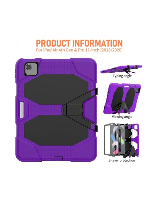 Newface iPad Pro 11 (2020) Kılıf Griffin Tablet Kapak - Mor