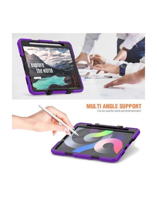 Newface iPad Pro 11 (2020) Kılıf Griffin Tablet Kapak - Mor