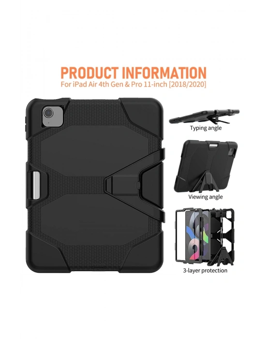 Newface iPad Pro 11 (2020) Kılıf Griffin Tablet Kapak - Siyah