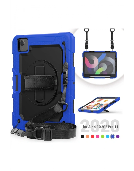 Newface iPad Pro 11 (2020) Kılıf Pars Tablet Kapak - Mavi