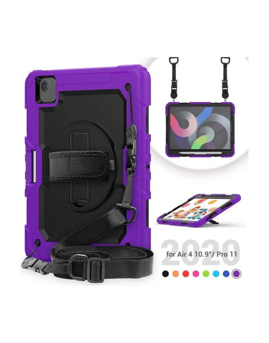 Newface iPad Pro 11 (2020) Kılıf Pars Tablet Kapak - Mor