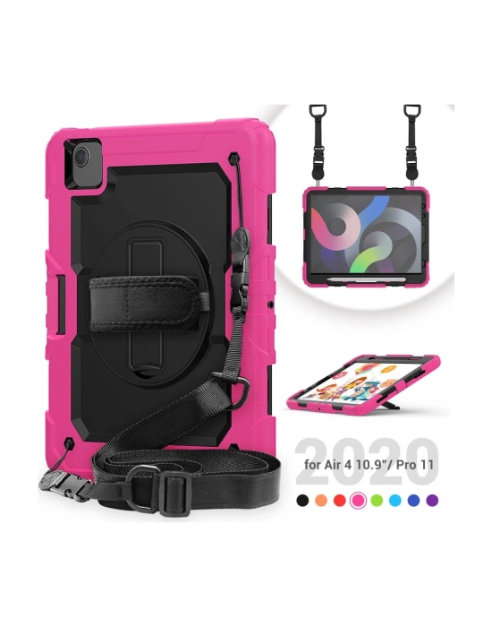 Newface iPad Pro 11 (2020) Kılıf Pars Tablet Kapak - Pembe