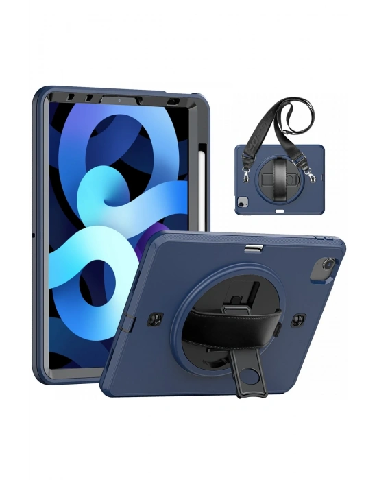 Newface iPad Pro 11 (2020) Kılıf Strap-C Otterbox Tablet Kapak - Lacivert