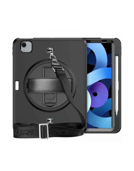 Newface iPad Pro 11 (2020) Kılıf Strap-C Otterbox Tablet Kapak - Siyah