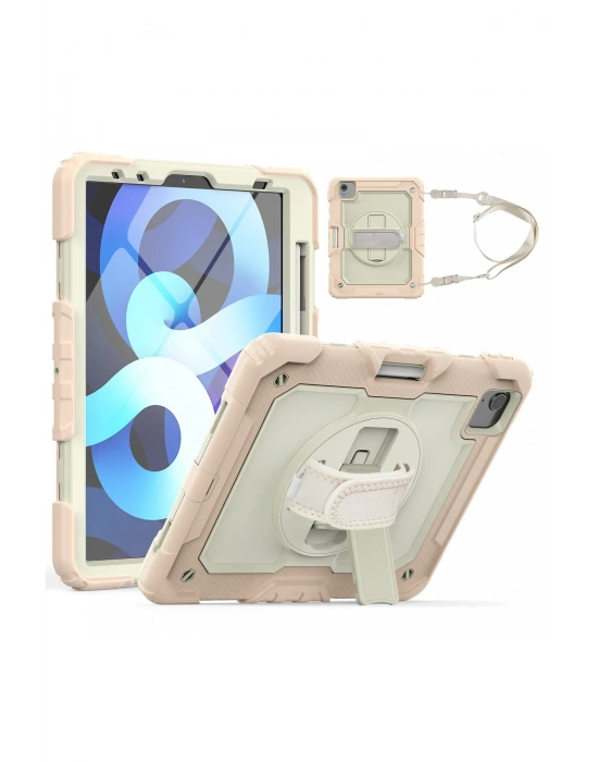 Newface iPad Pro 11 (2020) Kılıf Strap New Tablet Kapak - Pembe