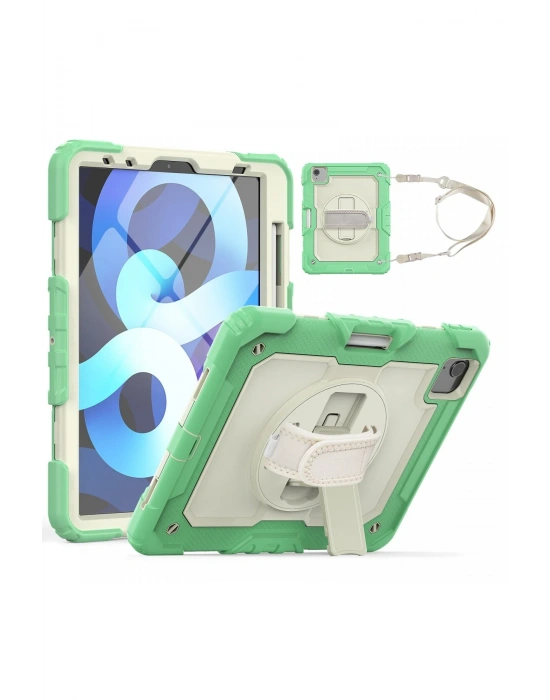 Newface iPad Pro 11 (2020) Kılıf Strap New Tablet Kapak - Yeşil