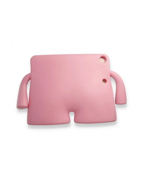 Newface iPad Pro 11 (2021) Kılıf Karakter Tablet Silikon - Açık Pembe